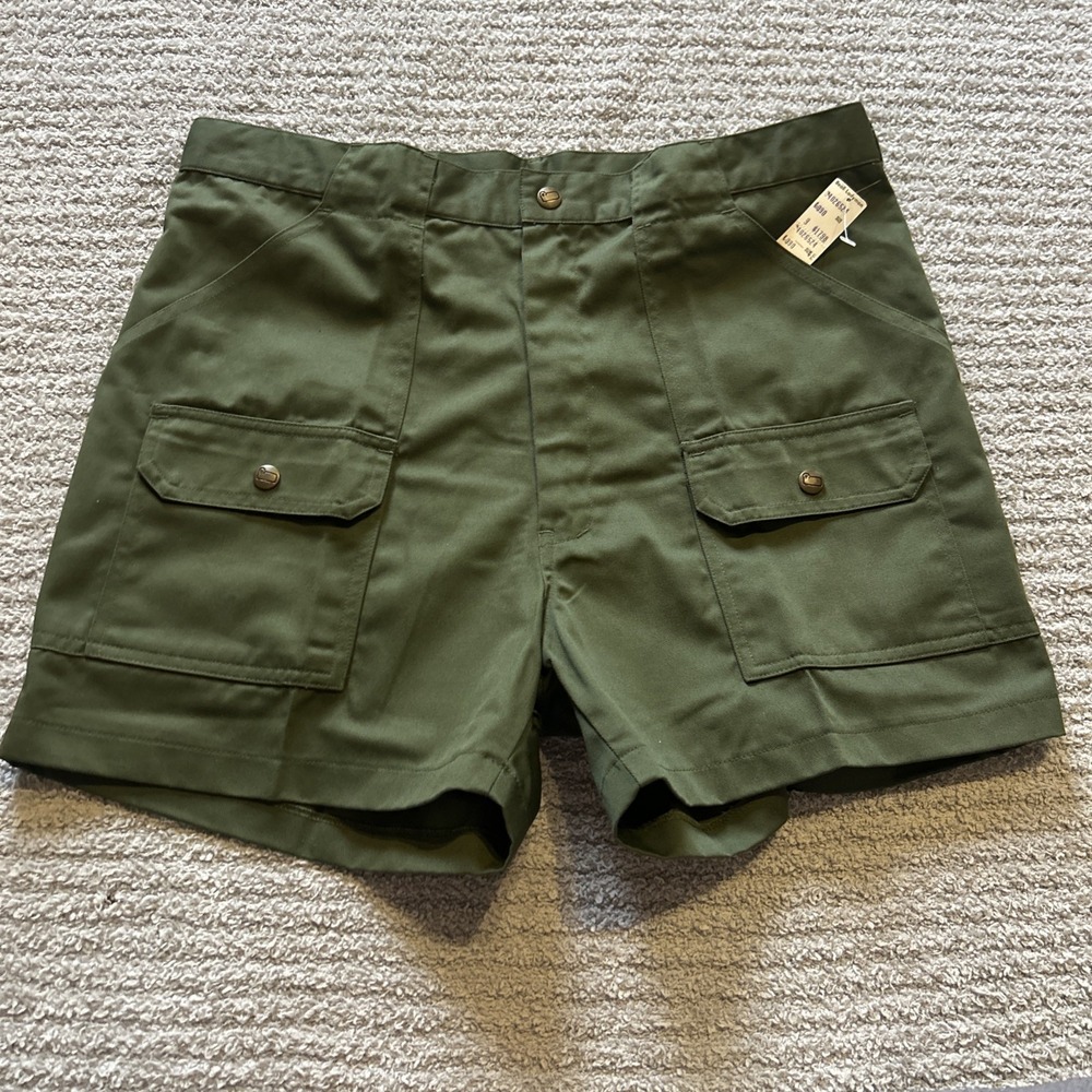 WoolRich Deadstock NWT Women's 1090 Olive Green Shorts 36 Utility 2000 Vtg 34"